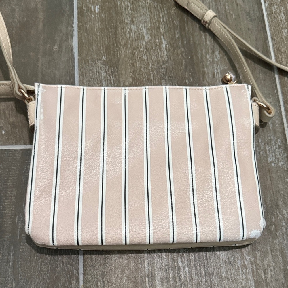 Striped Cream Crossbody Bag - Picture 4 of 16